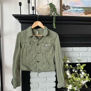 Free People Military Army Jacket